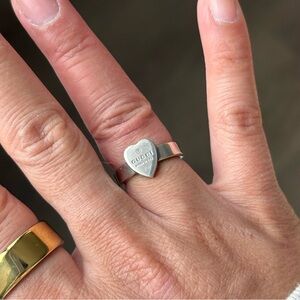 Gucci Trademark Ring With Heart Pendant